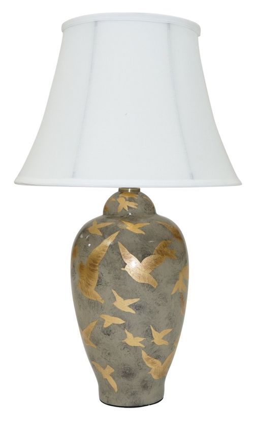 Ashford Ceramic Table Lamp - Charcoal Grey