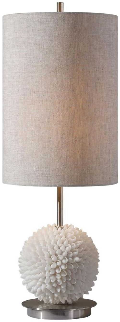 Cascara Steel and Resin Lamp - White and Grey
