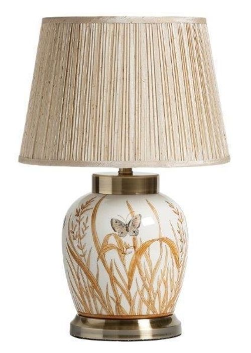 Chloe Floral Table Lamp - Antique Brass - Set of 2