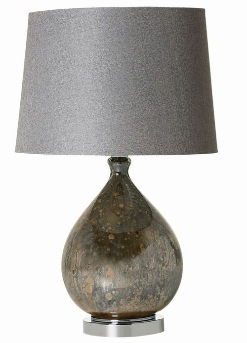 Rachael Glass Table Lamp - Silver Tones - Set of 2
