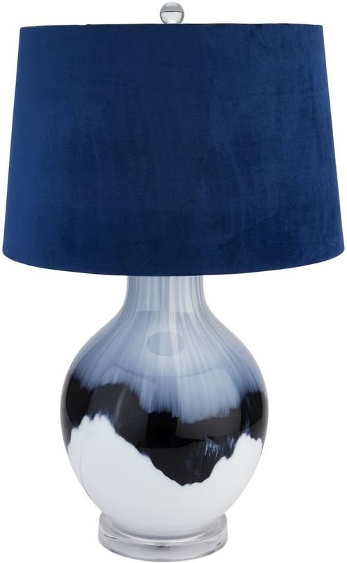 Moe Shadows Table Lamp with Navy Blue Lampshade
