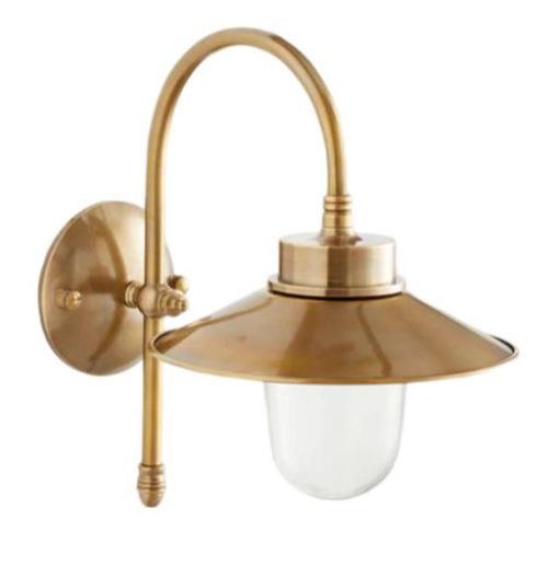Lason Brass Outdoor Wall Lamp