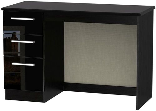 Knightsbridge Black Gloss 3 Drawer Desk
