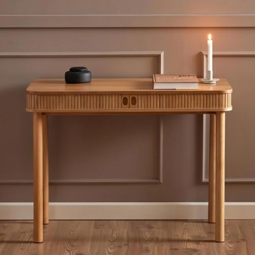 Langley Fluted Oak 2 Door Desk