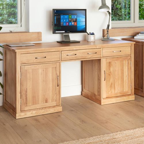 Martin Oak 2 Door 3 Drawer Office Desk