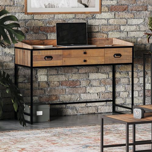 Olmsted Modular Reclaimed Wood 4 Drawer Desk