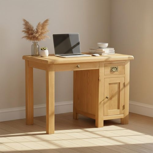 Salisbury Premium Single Desk - Oak