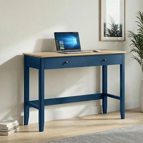 Marlow Office Desk - 1 Drawer - Blue
