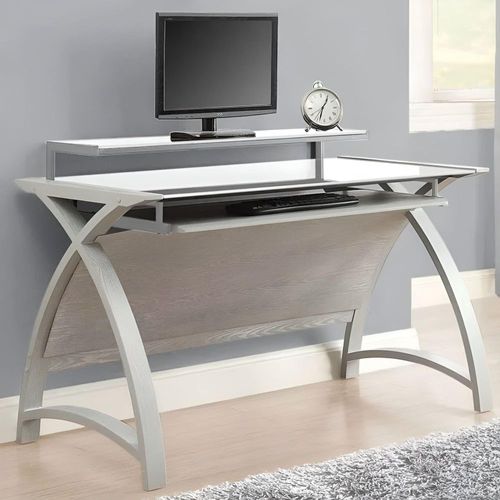 Curve Computer Desk - Grey - 1300 - PC201
