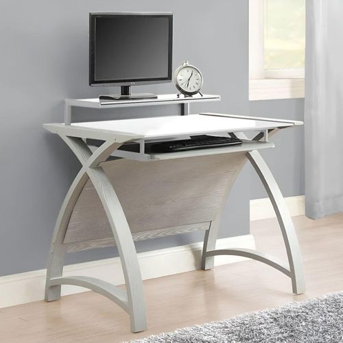 Curve Computer Desk - Grey - 900 - PC201