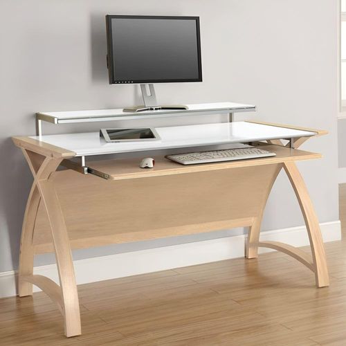 Curve Computer Desk - Oak - 1300 - PC201