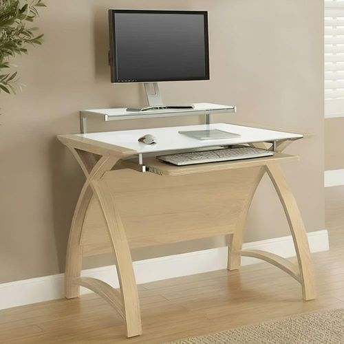 Curve Computer Desk - Oak - PC201 900