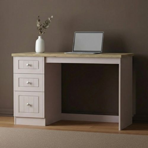 Vienna Desk - 3 Drawer - Cashmere