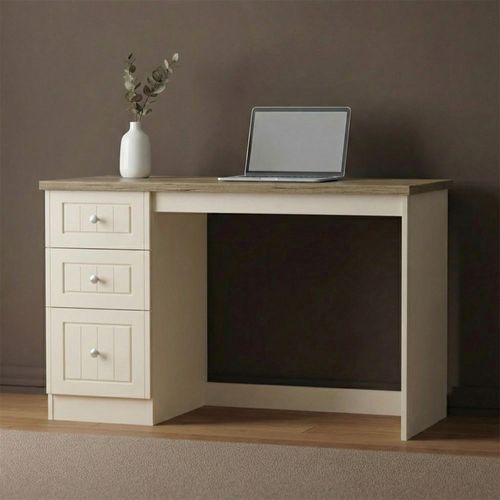 Vienna Desk - 3 Drawer - Cream