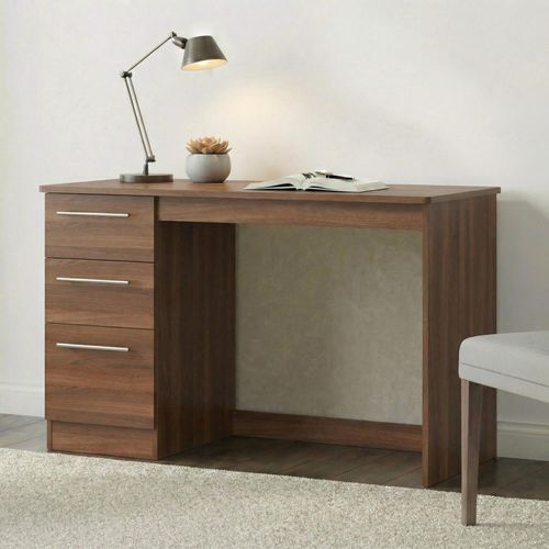 Sherwood Desk - 3 Drawer - Walnut