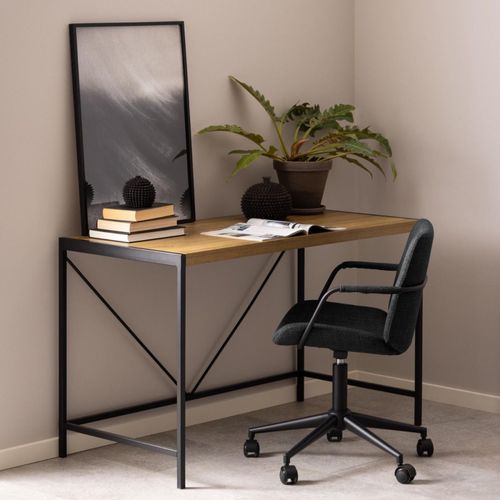 Bahamas Black and Oak Office Desk