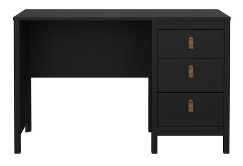 Barcelona Black 3 Drawer Desk