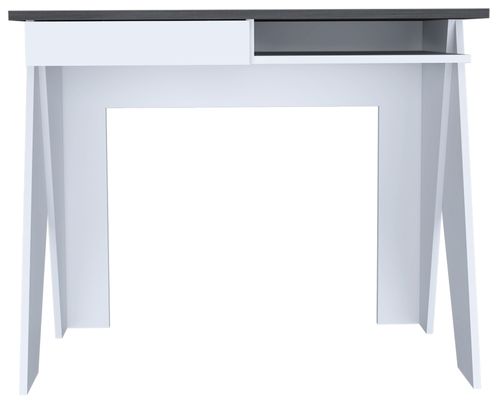 Dallas White and Grey 1 Drawer Desk