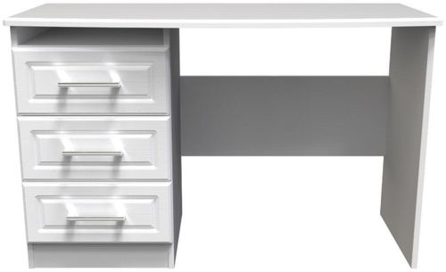 Gina White 3 Drawer Desk