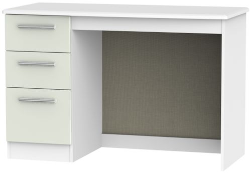 Knightsbridge Desk - 3 Drawer - Cashmere Matt and White