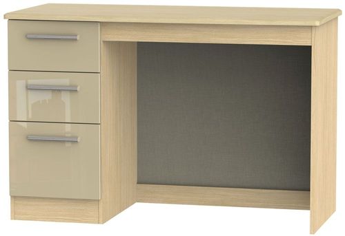Knightsbridge Mushroom and Light Oak 3 Drawer Desk