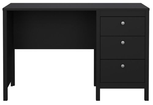 Madrid Black 3 Drawer Desk