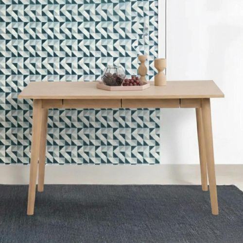 Marte Writing Desk - 2 Drawer - White Oak