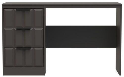 New York Graphite 3 Drawer Desk