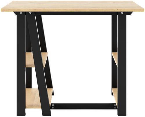 Pepin Oak and Black Compact Study Desk - AW3140