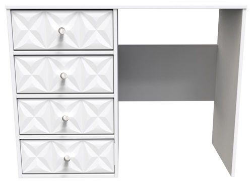 Pixel White 4 Drawer Desk