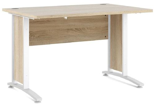 Prima Oak Effect and White 120cm Desk