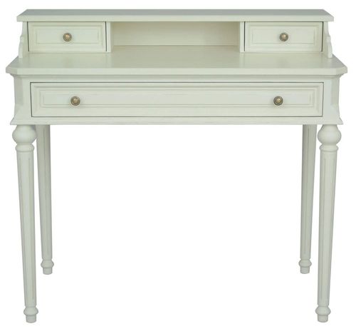 Solana French Lime White 3 Drawer Writing Desk