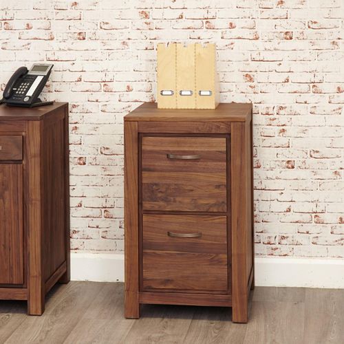 Madera Walnut 2 Drawer Filing Cabinet