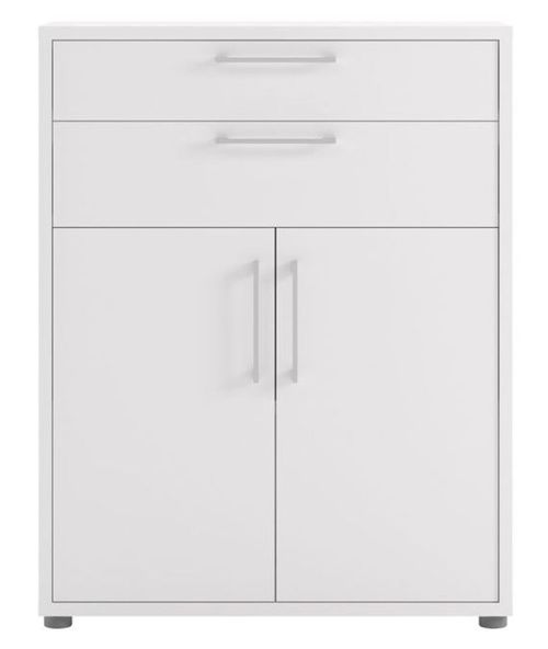 Prima White 2 Door 2 Drawer Filing Cabinet