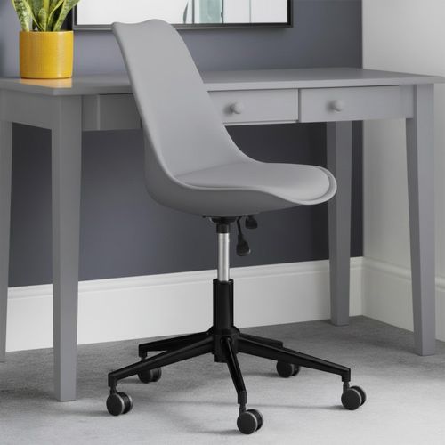 Erika Office Chair - Grey Faux Leather