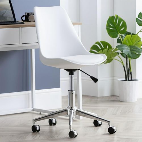 Erika Office Chair - White Faux Leather