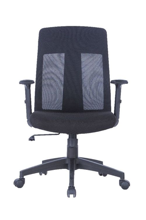 Leake Black Mesh Operator Chair With Arms - AOC1705BLK