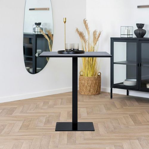 Fano Cafe Table - Square - Melamine - Black