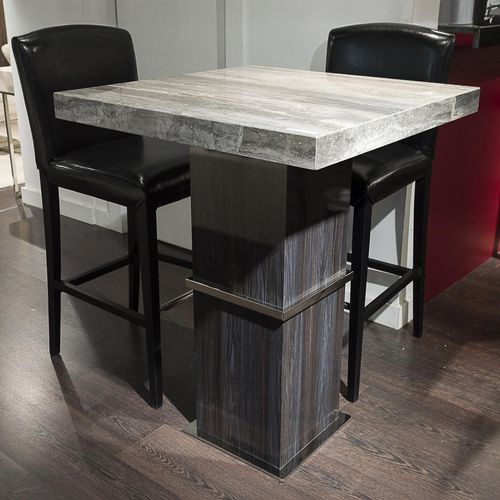 Saturn Pub Table - Square - Light - Marble - Variation Available