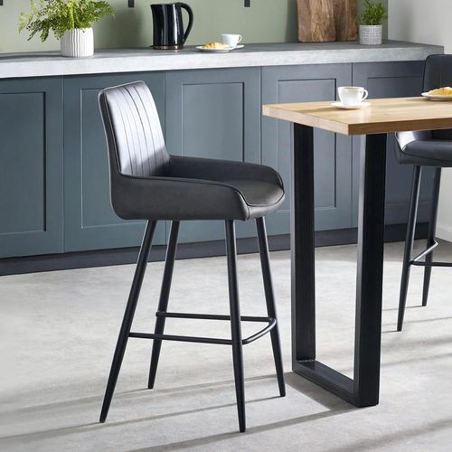 Soho Barstool with Back - Set of 2 - Black