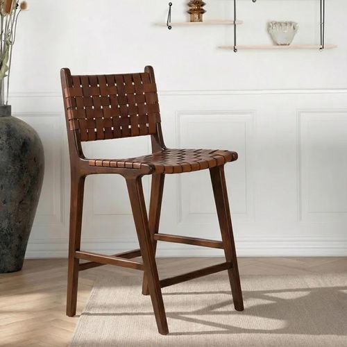 Clearance - Perugia Counter Chair - Brown Leather - FSS16541
