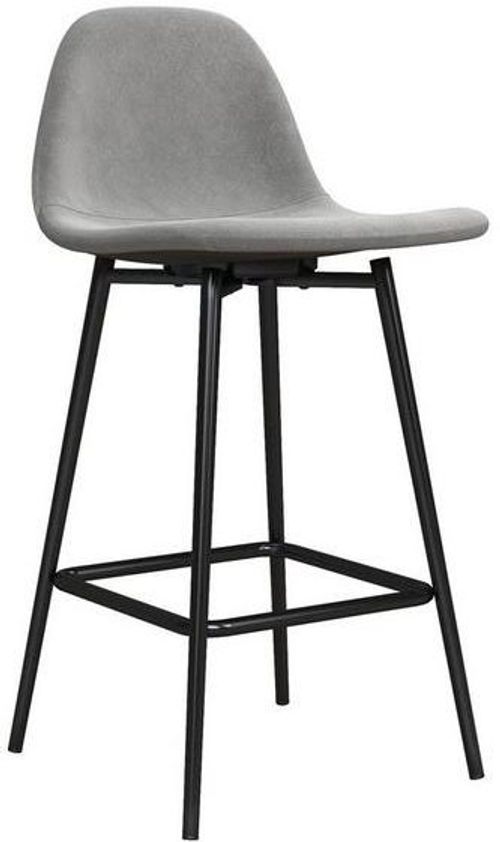 2 x Cabell Grey Velvet Barstool - S025412UK