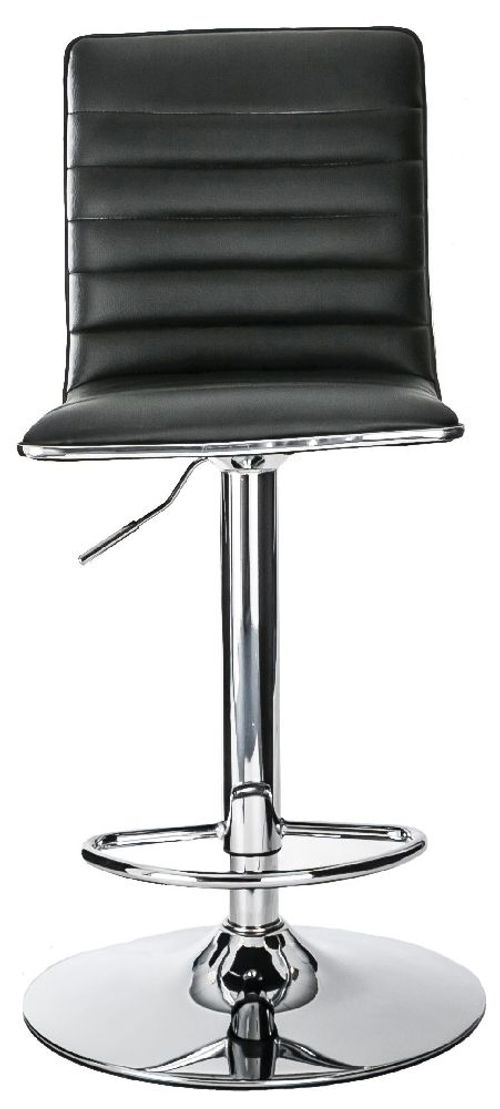 2 x Comal Black Faux Leather Barstool - ABS1301-BLK