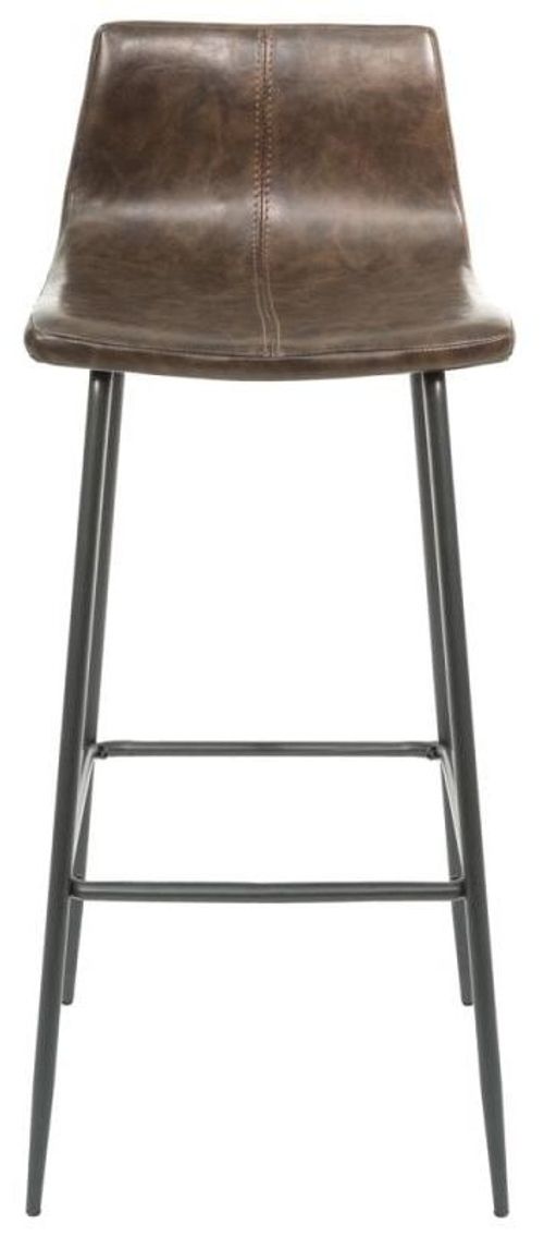 2 x Erlangen Chestnut Vintage Leather Barstool
