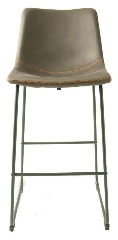 2 x Fremont Mussel Grey Fabric Barstool