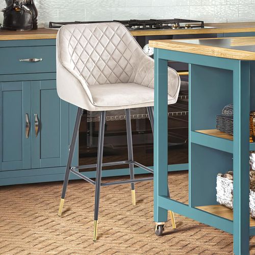 Barstools - Set of 2 - Mink Velvet