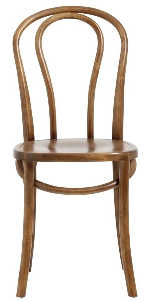 2 x Bistro Brown Wooden Bar Chair