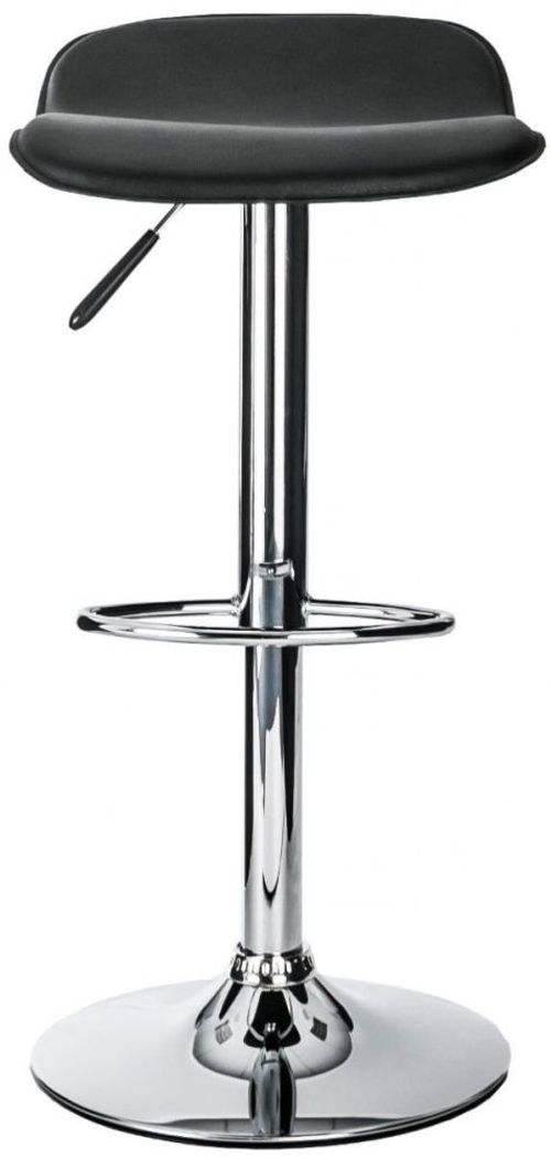 2 x Ogle Black Leather Barstool - ABS249-BLK