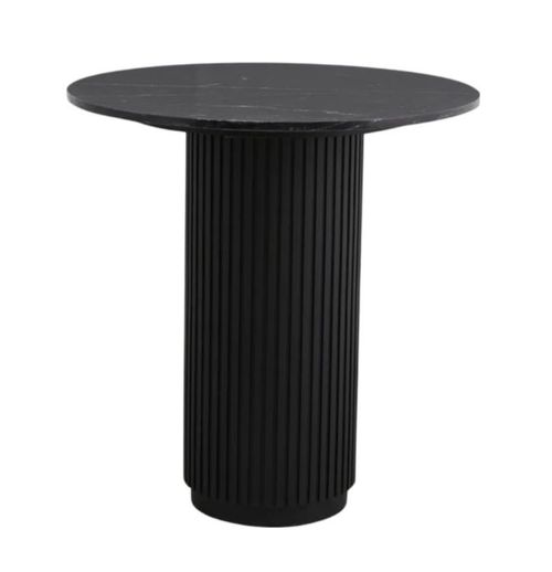 Erie Black Marble Round Cafe Table