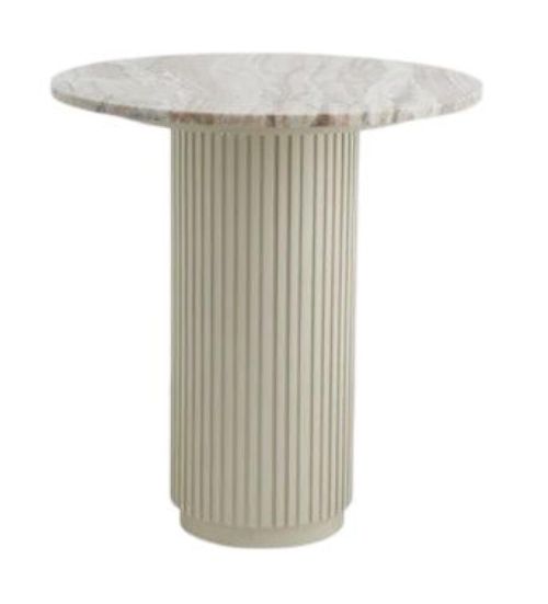 Erie Ivory Marble Round Cafe Table